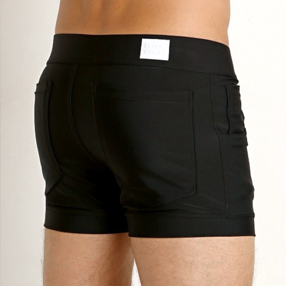 Modus Vivente Black Men's Swim Shorts Black 32 inch waist